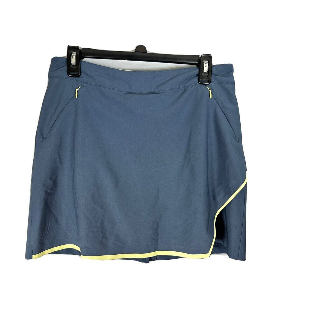 Slazenger Golf Skort Skirt + Built in Shorts Women's 6 Steel Blue Pockets